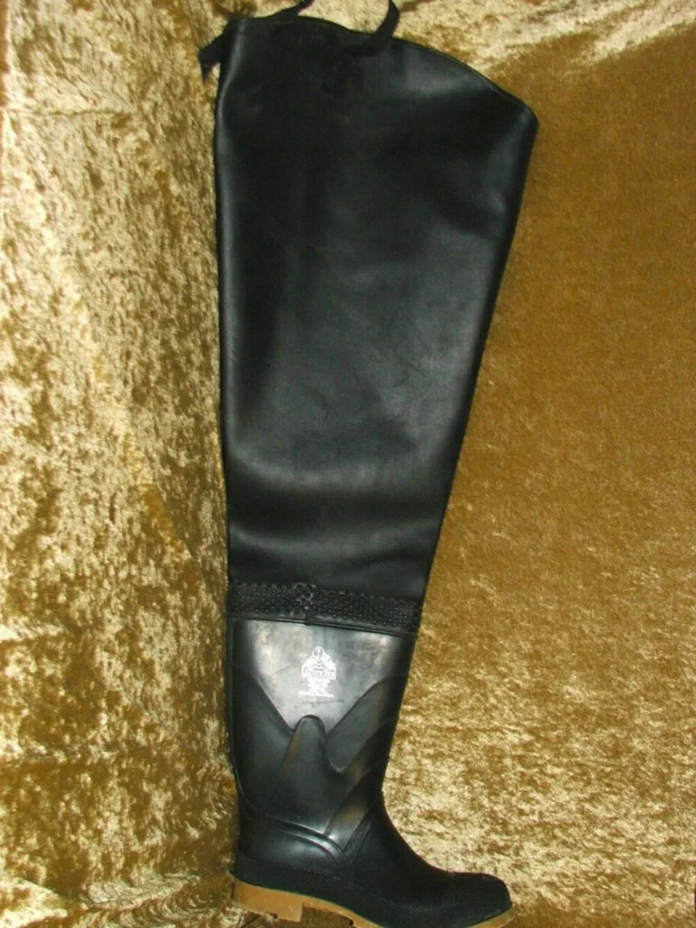 Bata Steel Toe Black Rubber Hip Boots Steel Shank 86055 Sz 8